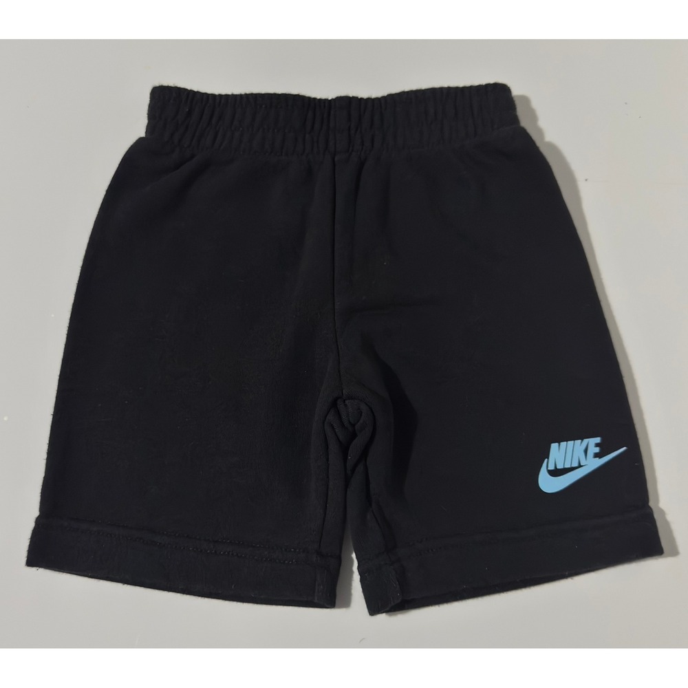 Nike Toddler Boys Black Fleece Shorts Blue Futura Logo Size 3T